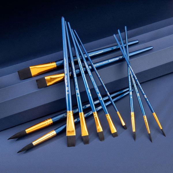 Royal And Langnickel RSET-9302 | 12pc Black Taklon Long Handle Variety Brush Set