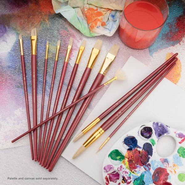 Royal And Langnickel RSET-9320 | 12pc White Bristle Long Handle Variety Brush Set