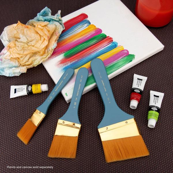 Royal And Langnickel RSET-9357 | 3pc Golden Taklon Angular Large Area Brush Set