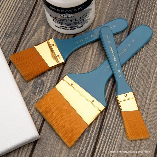 Royal And Langnickel RSET-9357 | 3pc Golden Taklon Angular Large Area Brush Set