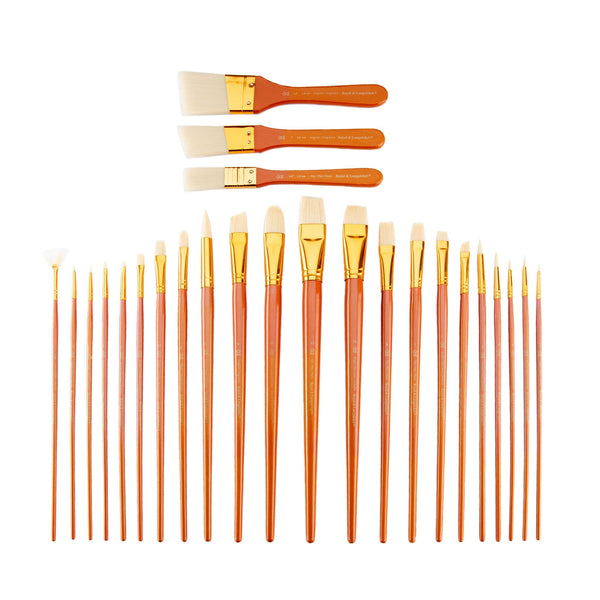 Royal And Langnickel RSET-9381 | 25pc Bone Taklon Variety Brush Set