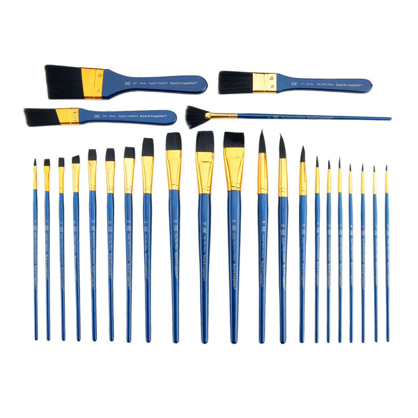 Royal And Langnickel RSET-9383 | 25pc Black Taklon Variety Brush Set