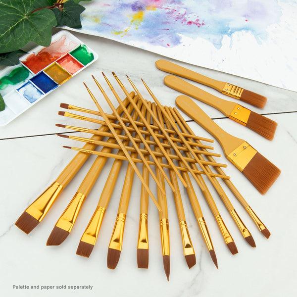 Royal And Langnickel RSET-9384 | 25pc Brown Taklon Variety Brush Set