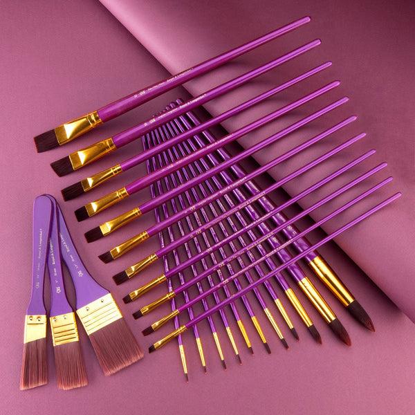 Royal And Langnickel RSET-9386 | 25pc Burgundy Taklon Variety Brush Set