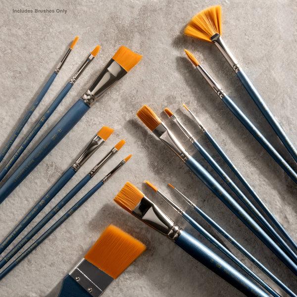 Royal And Langnickel RSET-9401 | Acrylic 15pc Golden Taklon Variety Brush Set