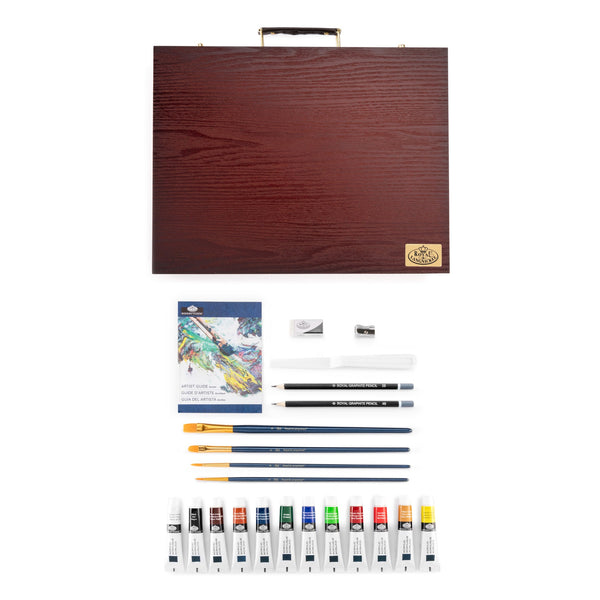 Royal And Langnickel RSET-ACR2030 | Essentials™ 25pc Acrylic Painting Travel Art Set