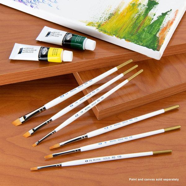 Royal And Langnickel RSET-AMF | Royal Gold™ 6pc Filbert/Angular Brush Set