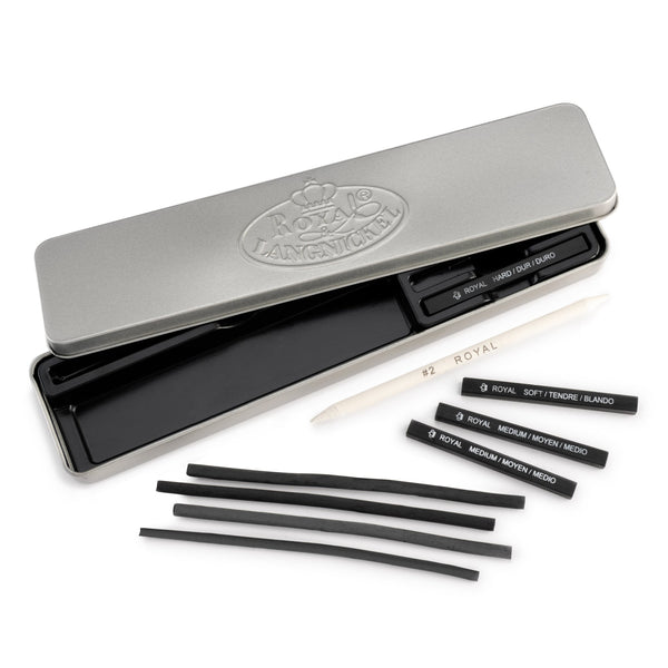 Royal And Langnickel RSET-ART2609 | Essentials™ Mini Artist 10pc Charcoal Art Set