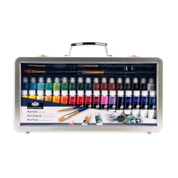 royal and langnickel RSET-ART3004 | 41pc 12 ml Acrylic Paint Tin Art Set