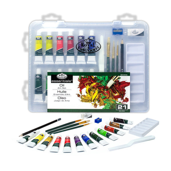royal and langnickel RSET-ART3101 | Oil Small Clear Art Set - 21pc