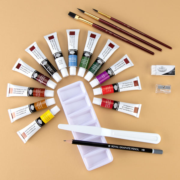 Royal And Langnickel RSET-ART3102 | Watercolor Small Clear Art Set - 21pc