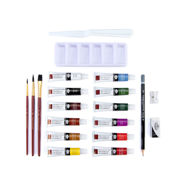Royal And Langnickel RSET-ART3102 | Watercolor Small Clear Art Set - 21pc