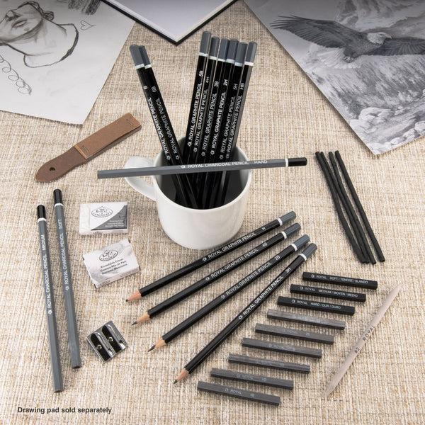 Royal And Langnickel RSET-ART3105 | Sketching Small Clear Art Set - 34pc