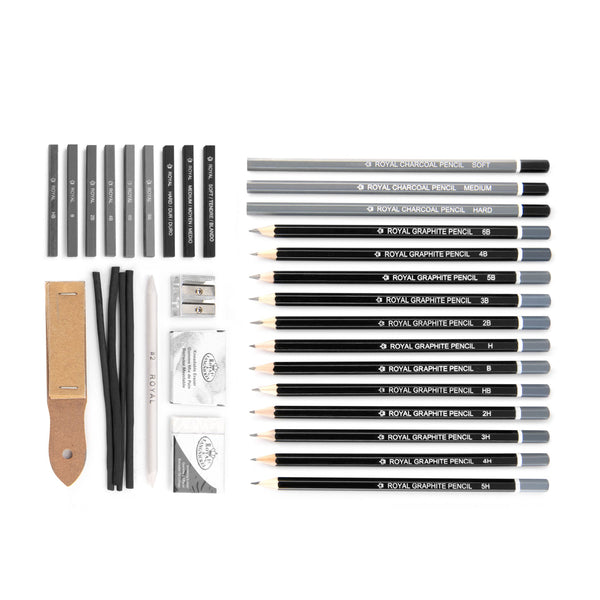 Royal And Langnickel RSET-ART3105 | Sketching Small Clear Art Set - 34pc