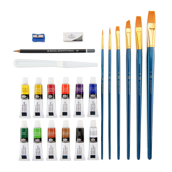 Royal And Langnickel RSET-ART3202 | Acrylic Large Clear Art Set - 25pc