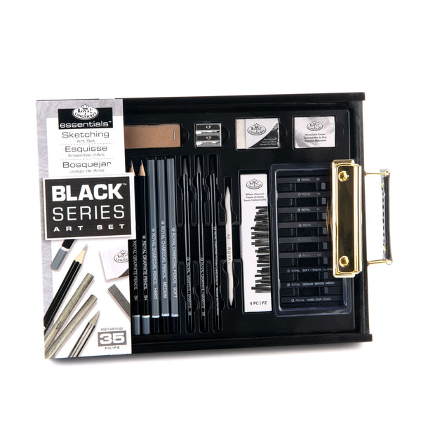 royal and langnickel RSET-ART4102 | essentials™ 35pc Black Series Sketching Art Set