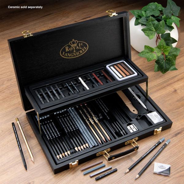Royal And Langnickel RSET-ART4202 | Essentials™ 52pc Black Series Sketching Art Set