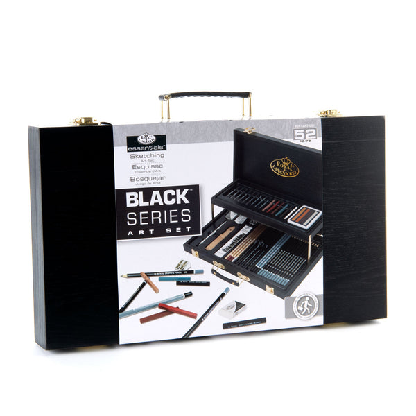royal and langnickel RSET-ART4202 | essentials™ 52pc Black Series Sketching Art Set