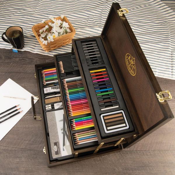 Royal And Langnickel RSET-ART4452 | 115 Piece Sketching & Drawing Espresso Art Set
