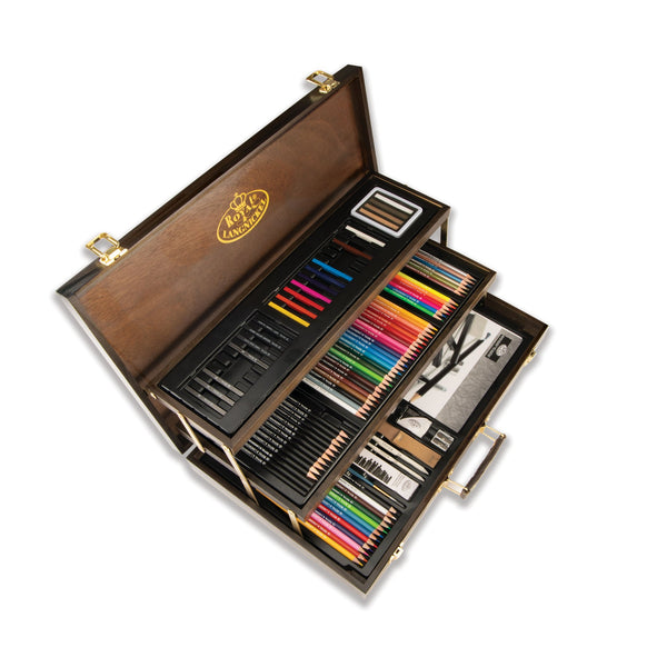 royal and langnickel RSET-ART4452 | 115 Piece Sketching & Drawing Espresso Art Set
