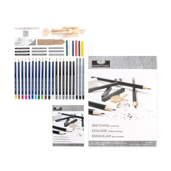 Royal And Langnickel RSET-DS2030 | Essentials™ 45pc Sketching & Drawing Travel Art Set