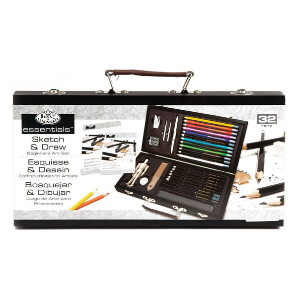 royal and langnickel RSET-DS3000 | Essentials™ 32pc Sketching & Drawing Travel Art Set