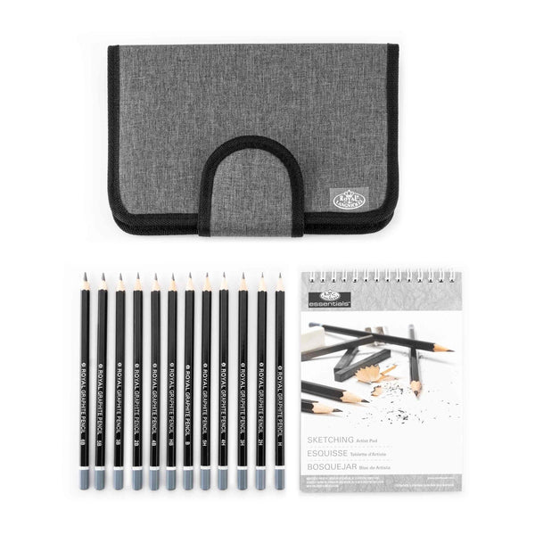 Royal And Langnickel RSET-FS110 | Essentials™ 14pc Travel Sketch Folio Art Set