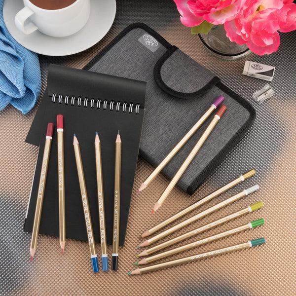 Royal And Langnickel RSET-FS111 | Essentials™ 14pc Travel Metallic Drawing Folio Art Set