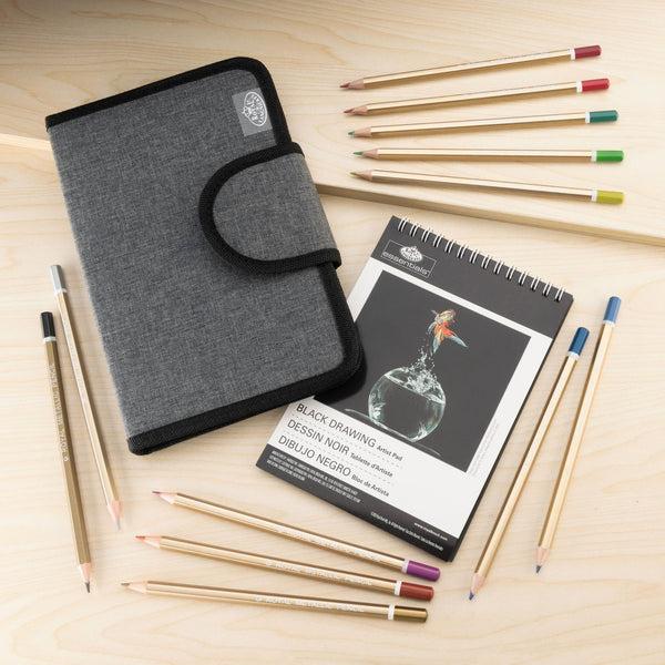 Royal And Langnickel RSET-FS111 | Essentials™ 14pc Travel Metallic Drawing Folio Art Set