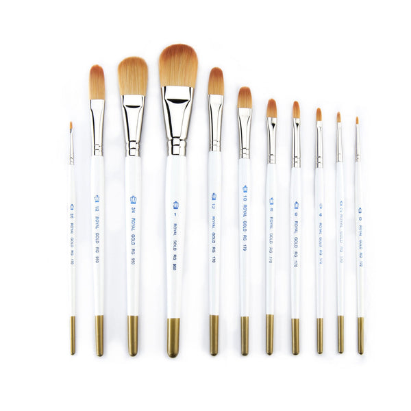 Royal And Langnickel RSET-GTF | Royal Gold™ 11pc Filbert/Wash Brush Set
