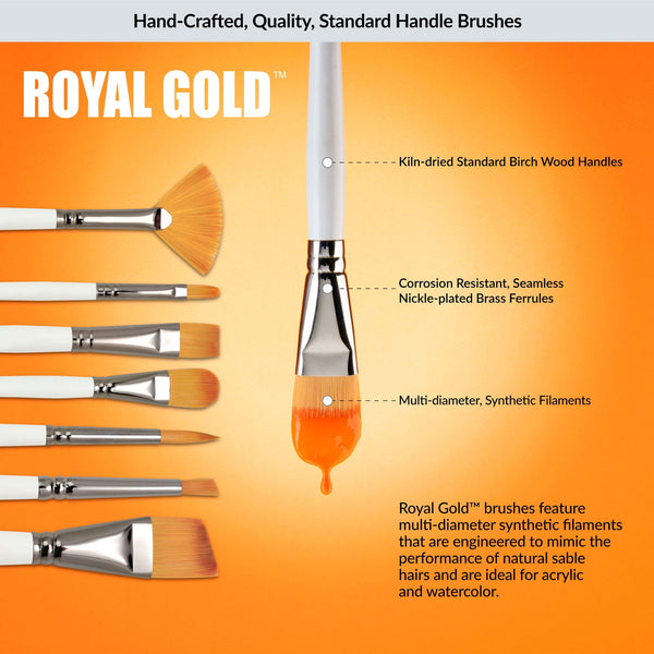 Royal And Langnickel RSET-GTS | Royal Gold™ 12pc Shader/Wash Brush Set