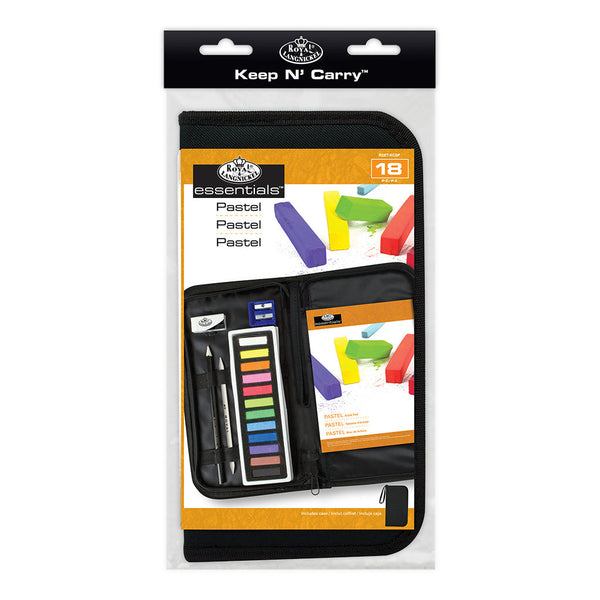 royal and langnickel RSET-KCSP | Essentials™ 18pc Soft Pastel Keep N' Carry Travel Art Set