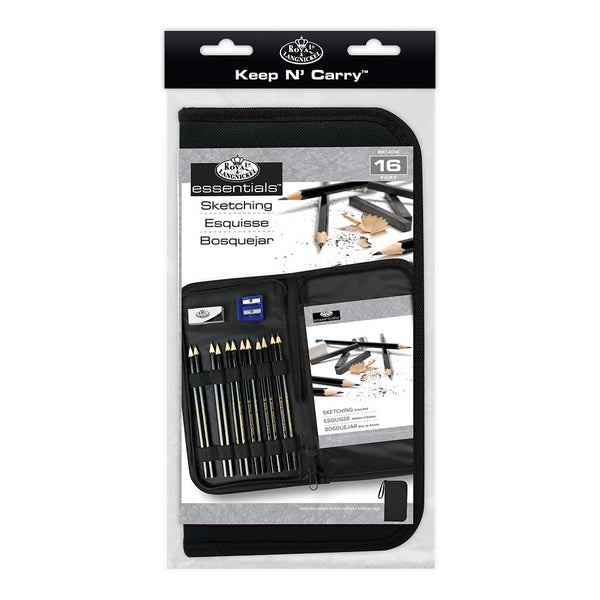 royal and langnickel RSET-KCSS | Essentials™ 16pc Sketching Keep N' Carry Travel Art Set