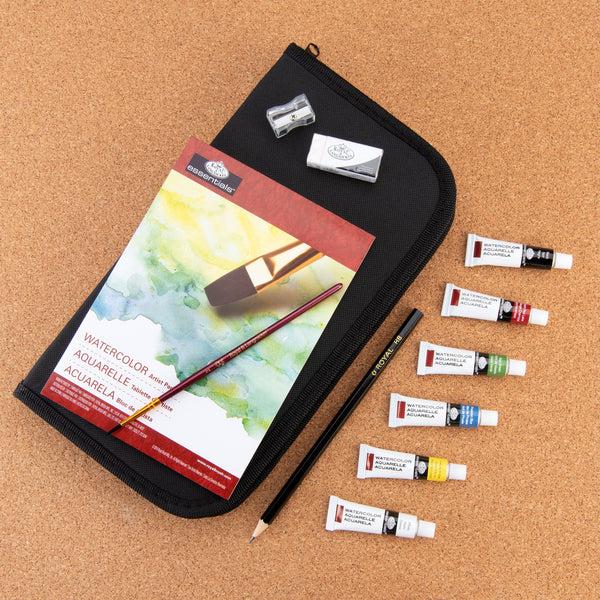 Royal And Langnickel RSET-KCWP | Essentials™ 13pc Watercolor Painting Keep N' Carry Travel Art Set