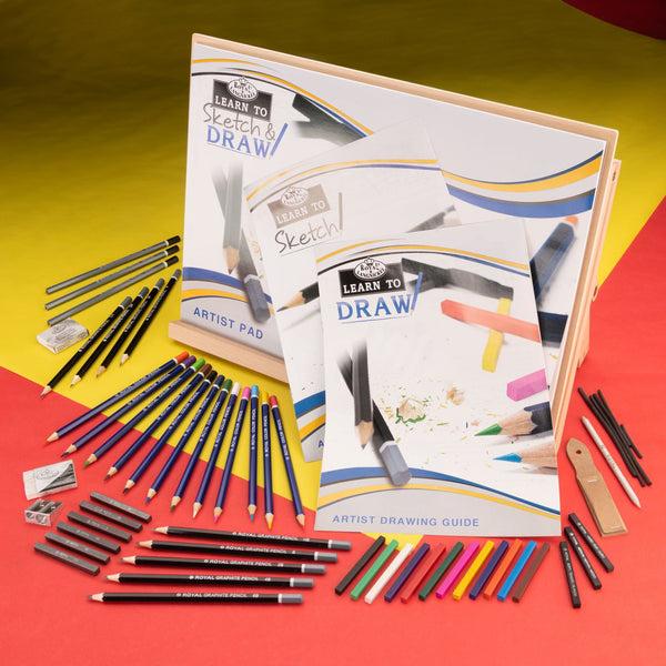 Royal And Langnickel RSET-LT102 | Learn To Sketch & Draw Set - 58pc