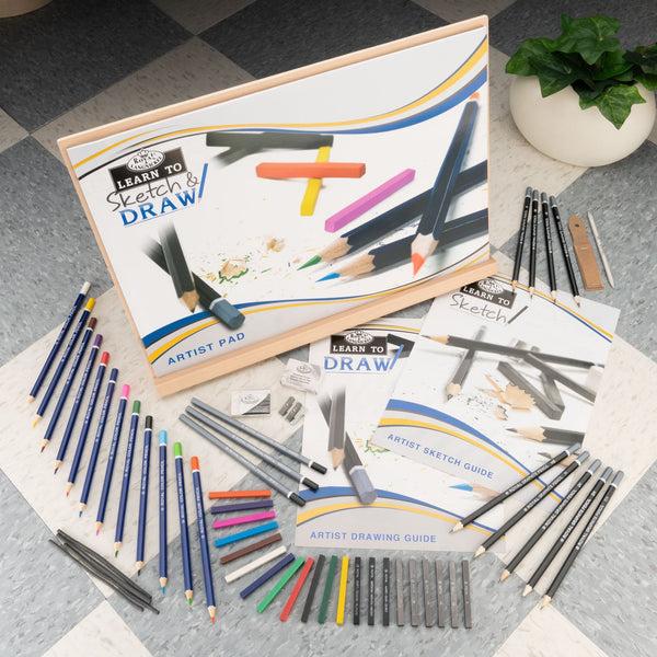 Royal And Langnickel RSET-LT102 | Learn To Sketch & Draw Set - 58pc