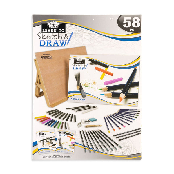 royal and langnickel RSET-LT102 | Learn To Sketch & Draw Set - 58pc