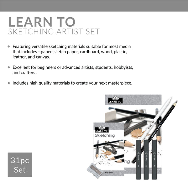 Royal And Langnickel RSET-LT252 | Learn To™ 31pc Sketching Art Set