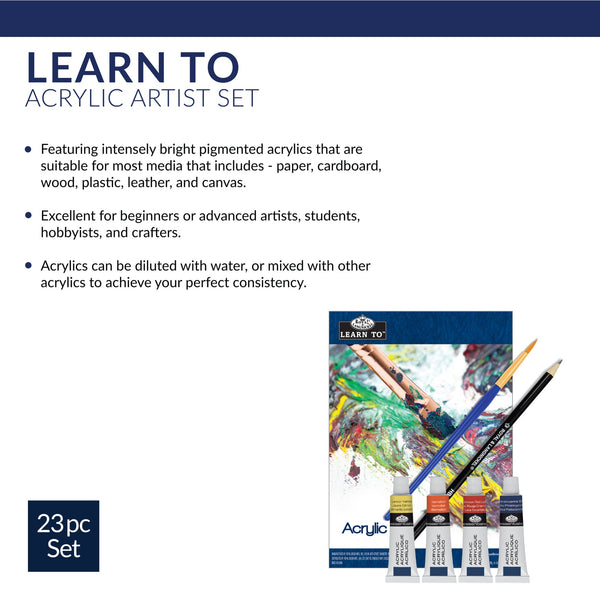 Royal And Langnickel RSET-LT254 | Learn To™ 23pc Acrylic Art Set