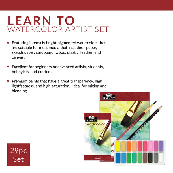 Royal And Langnickel RSET-LT258 | Learn To™ 29pc Watercolor Cake Art Set