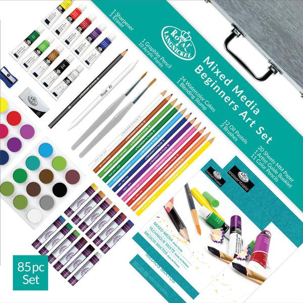 Royal And Langnickel RSET-MM3000 | Royal & Langnickel Essentials 85pc Mixed Media Beginners Travel Art Set