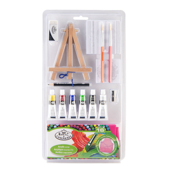 royal and langnickel RSET-MS110 | Mini Acrylic Painting 16pc Easel Art Set
