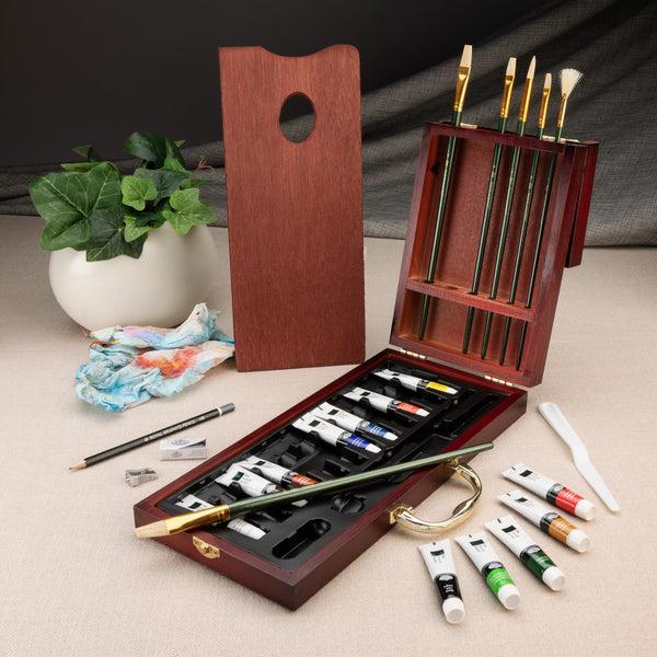 Royal And Langnickel RSET-OIL2020 | Essentials™ 24pc Oil Painting Long Handle Travel Art Set