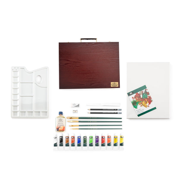 Royal And Langnickel RSET-OIL2030 | Essentials™ 26pc Oil Painting Travel Art Set