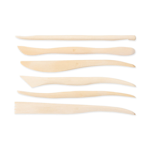 Royal And Langnickel RSET-POT7 | 6pc 8" Wooden Sculpting Tools