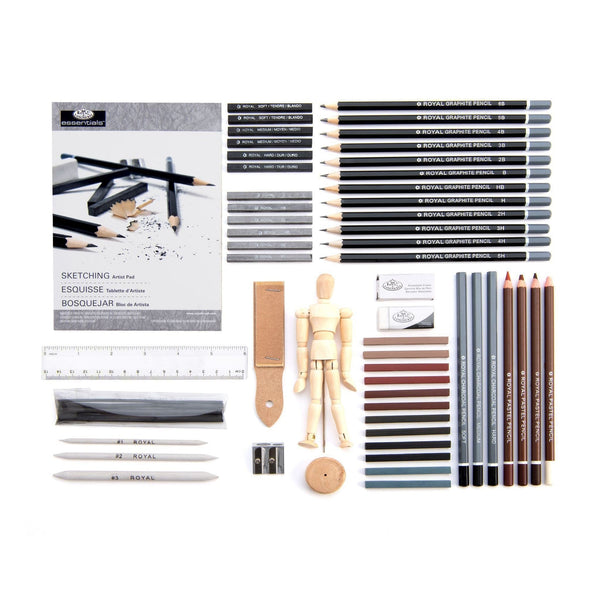 Royal And Langnickel RSET-SKET2000 | Essentials™ 58pc Sketching Travel Art Set