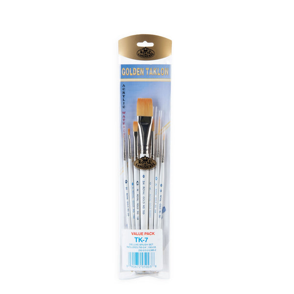 royal and langnickel RSET-TK7 | Royal Gold™ 7pc Assorted Brush Set