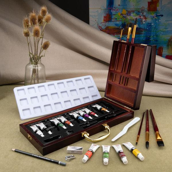 Royal And Langnickel RSET-WAT2020 | Essentials™ 24pc Watercolor Painting Long Handle Travel Art Set