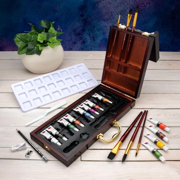 Royal And Langnickel RSET-WAT2020 | Essentials™ 24pc Watercolor Painting Long Handle Travel Art Set