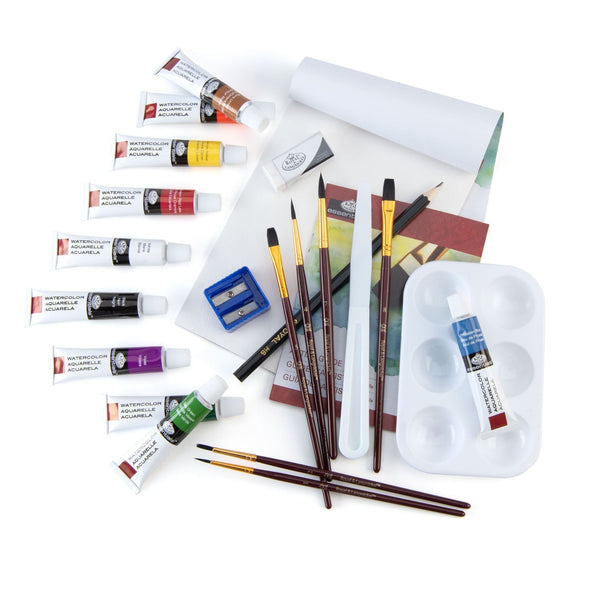 Royal And Langnickel RSET-WAT3000 | Essentials™ 24pc Watercolor Painting Travel Art Set